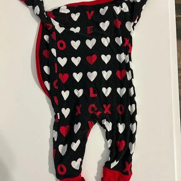 Little Sleepies Black and White Footies Cozy One Piece - Picture 2 of 4